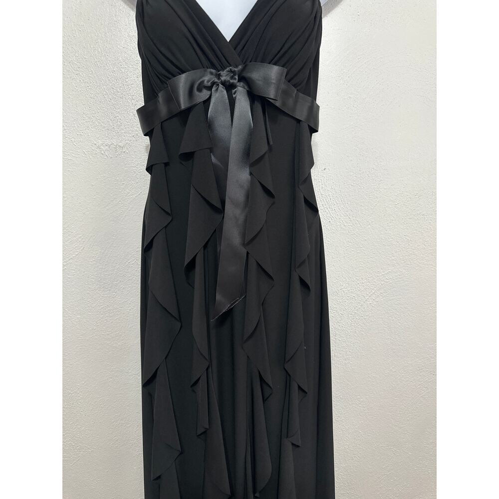 VTG 90s Y2K Betsy & Adam Babdydoll Whimsigoth Maxi Dress 4P Black Dark Coquette